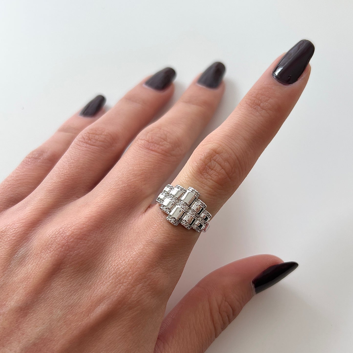 Melina Taşlı Ayarlanabilir Yüzük