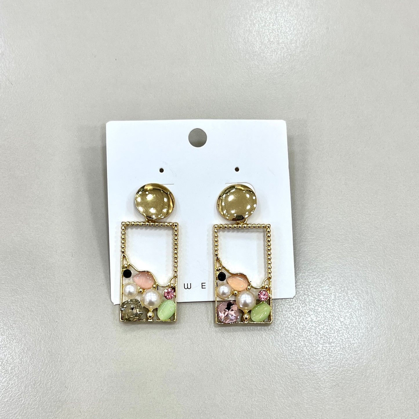 Loops Renkli Küpe Gold