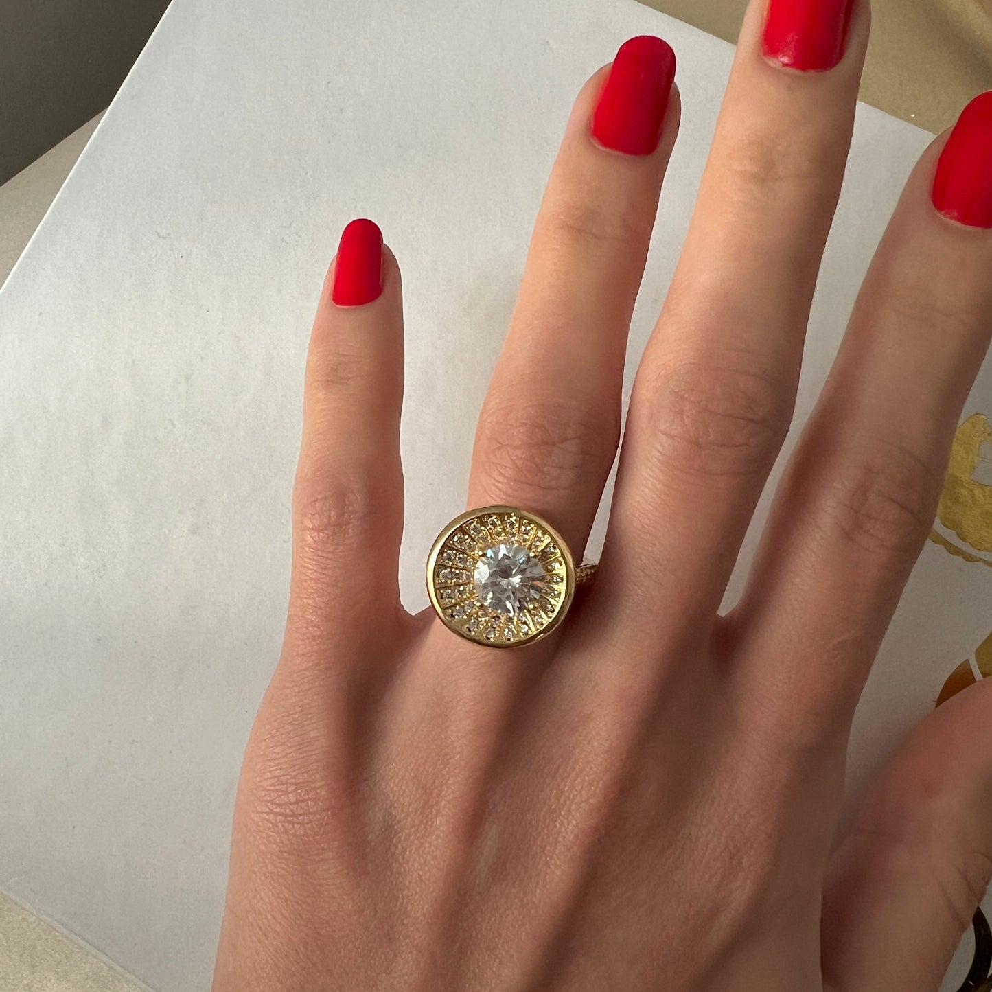 Özel Seri Kristal Taş Yüzük