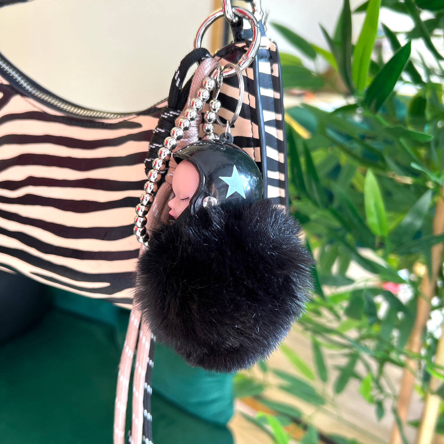 Kasklı Bebek Çanta Aksesuarı / Anahtarlık