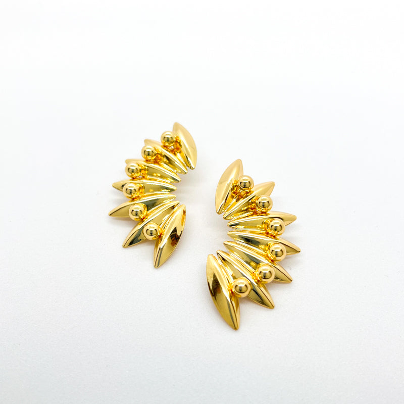 Tırtıklı Gold Küpe