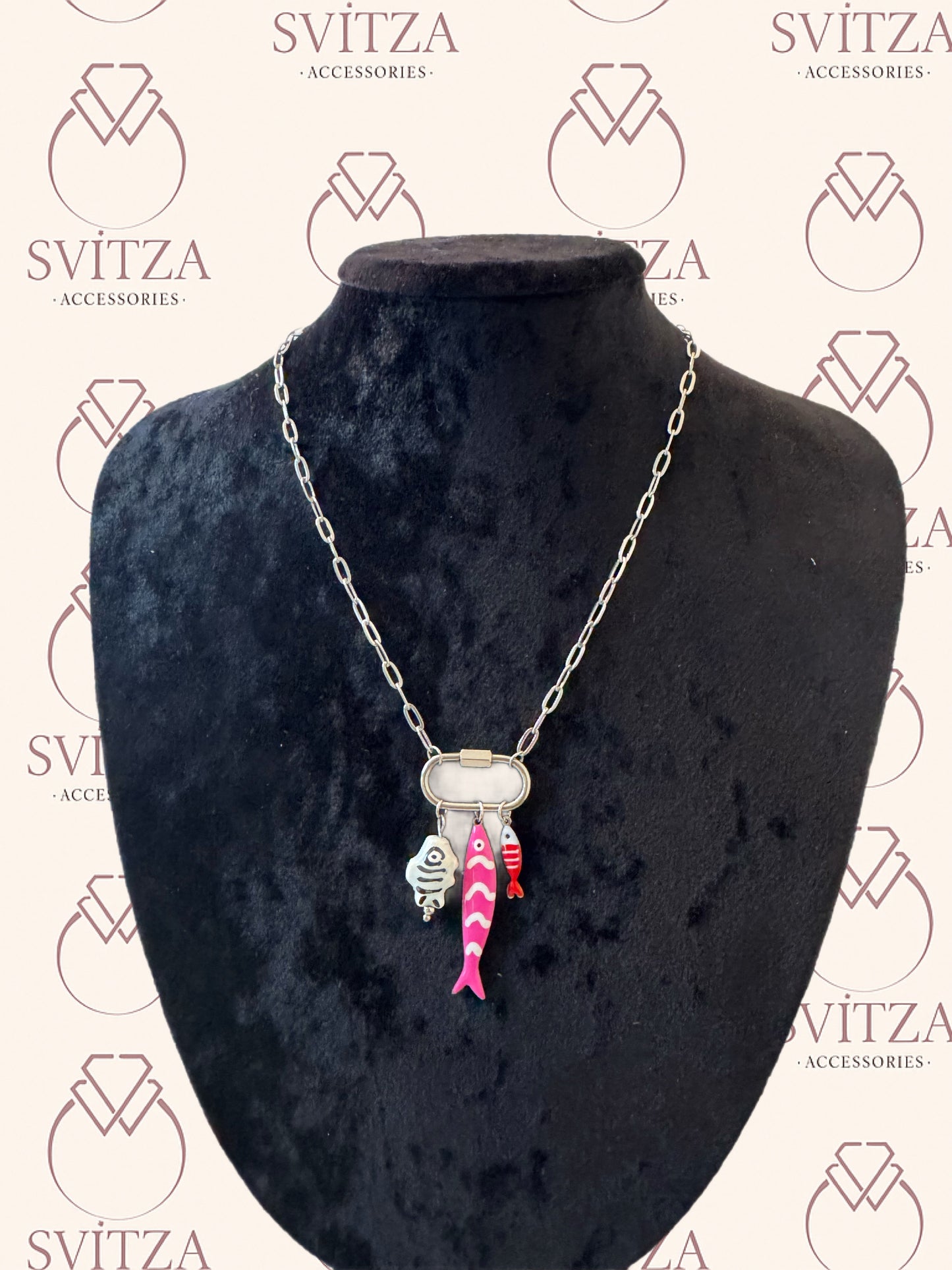 Svitza Accessories - Renkli Balık Figürlü Kolye, Eğlenceli Tasarım