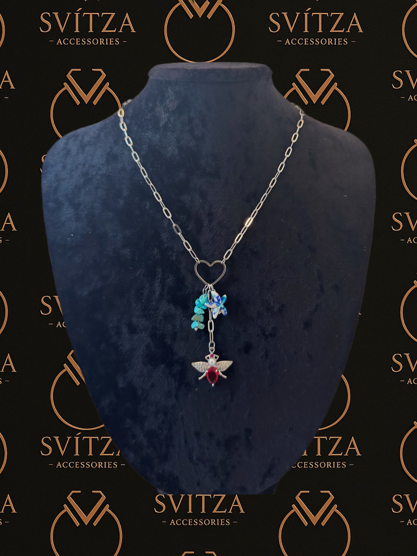 Svitza Accessories - Kalp ve Melek Figürlü Kolye, Zarif ve Şık Tasarım