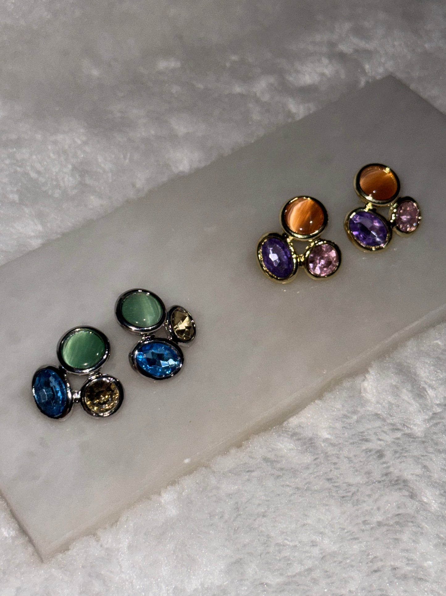 Svitza Accessories Renkli Taşlı Takı Seti – Altın ve Gümüş Renk Seçenekli