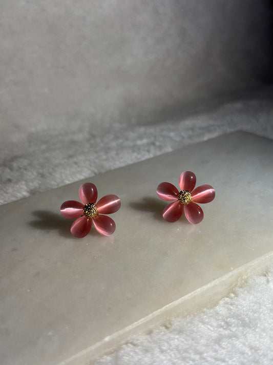 Svitza Accessories Pembe Çiçek Tasarımlı Küpe