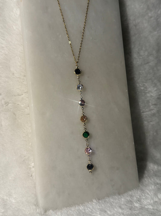 Svitza Accessories Renkli Taşlı Yatay Kolye